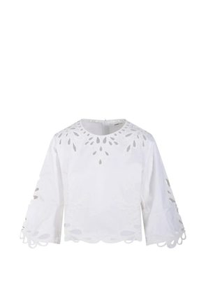 Antik Batik Deva broderie-anglaise cut-out top - White