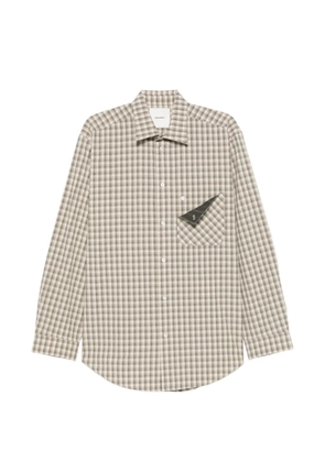 Nanushka check-print chest-pocket shirt - Neutrals