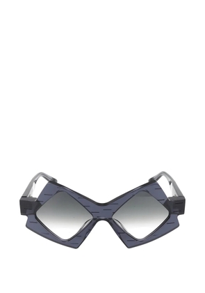 Yohji Yamamoto geometric-frame sunglasses - Grey