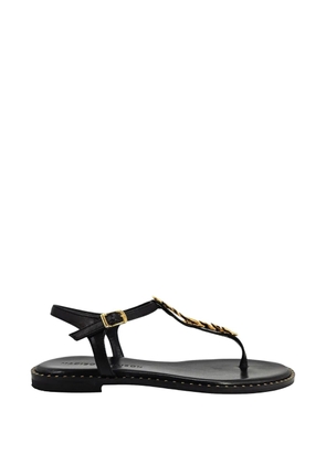 Madison.Maison leaf-embellished sandals - Black