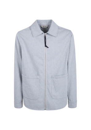 ASPESI zip-up patch-pocket overshirt - Blue