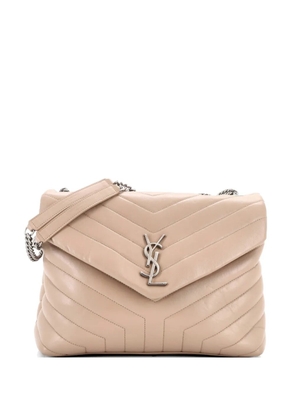 Saint Laurent Pre-Owned Loulou Matelasse Chevron Leather Medium shoulder bag - Neutrals