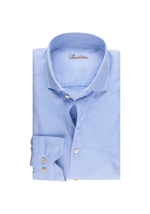 Stenströms checked twill shirt - Blue