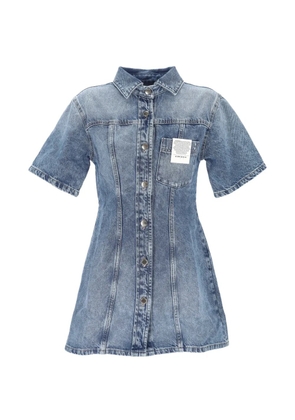 ICON DENIM Bambi button-up short-sleeve dress - Blue