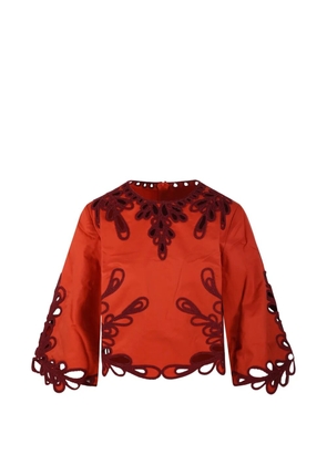 Antik Batik Deva cut-out embroidered top - Orange