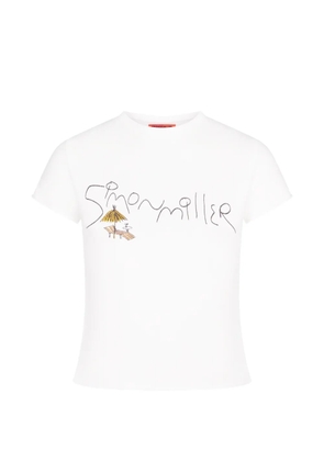 Simon Miller Beach logo-graphic cotton T-shirt - Neutrals
