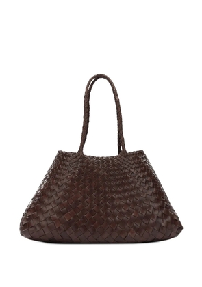 DRAGON DIFFUSION Santa Croce woven-leather tote bag - Brown