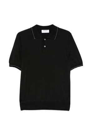 Gran Sasso contrast-stitch short-sleeve polo shirt - Black