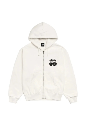 Stüssy dice-print zip hoodie - Neutrals