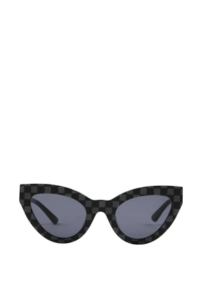 MCQ checkerboard-print cat-eye sunglasses - Black