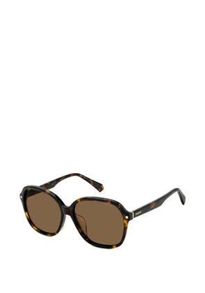 Polaroid tortoiseshell-effect butterfly-frame sunglasses - Brown