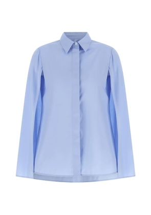 Federica Bonifaci hooded cotton-poplin shirt - Blue