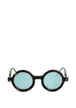 Kuboraum P1 round-frame sunglasses - Brown