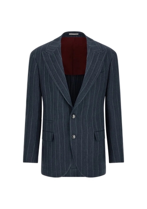 Brunello Cucinelli pinstriped blazer - Blue