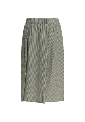 Apuntob striped cotton midi skirt - Black