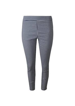 Avenue Montaigne Colette checked-pattern trousers - Blue