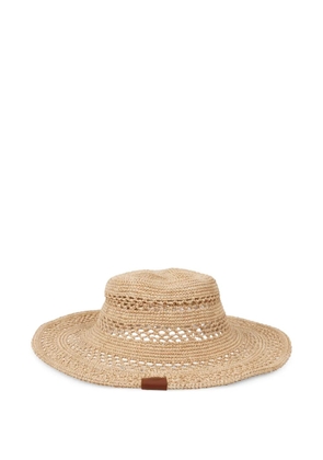 Ruslan Baginskiy crochet-knit straw hat - Neutrals