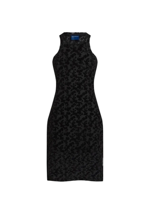 Karl Lagerfeld Jeans flocked floral-print mini dress - Black
