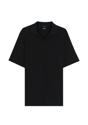 BOSS jacquard-pattern polo shirt - Black