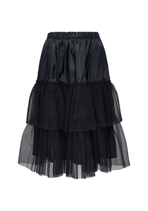 Comme Des Garçons Black midi tulle tiered skirt