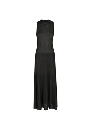 Federica Tosi ribbed-knit sleeveless maxi dress - Black