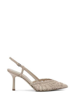 Ninalilou crochet-knit slingback pumps - Neutrals