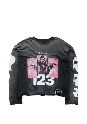 RRR123 graphic-print T-shirt - Black