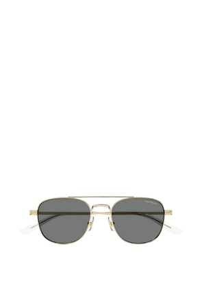 Montblanc geometric-frame sunglasses - Gold