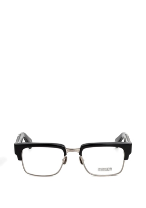 Matsuda engraved square-frame glasses - Black
