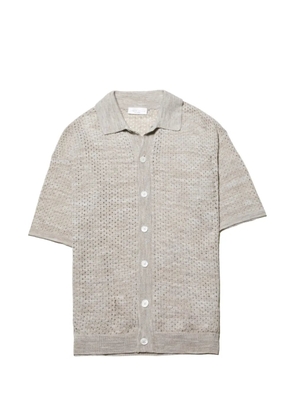 Roberto Collina perforated-knit shirt - Neutrals