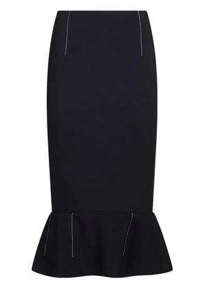 Marni flounce-hem pencil skirt - Black