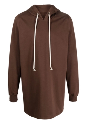 Rick Owens drawstring long hoodie - Brown