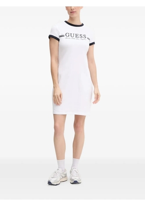 GUESS USA logo-print mini dress - White