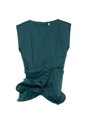 Liviana Conti ruffled gathered blouse - Green