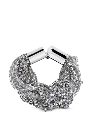 AREA Messy crystal-embellished multi-strand bracelet - Silver