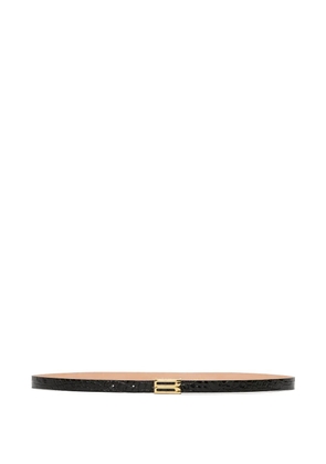 Victoria Beckham micro Dorian croc-effect leather belt - Black