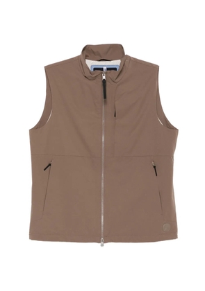 People Of Shibuya logo-patch gilet - Neutrals