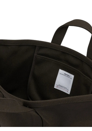 visvim Rime logo-detail cotton tote bag - Brown
