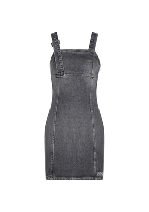 Karl Lagerfeld Jeans buckle-strap denim mini dress - Blue