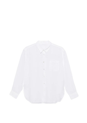 120% Lino patch-pocket button-up shirt - White