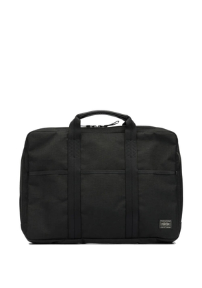 Porter-Yoshida & Co. Hybrid 2way logo-patch briefcase - Black