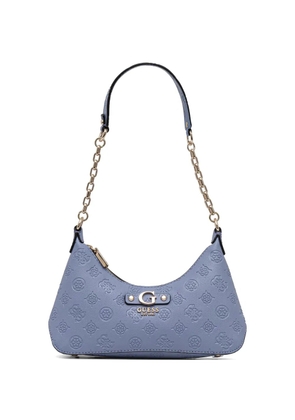 GUESS USA Dita debossed-logo shoulder bag - Blue