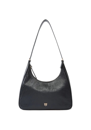 PINKO Love Birds grained-leather shoulder bag - Black