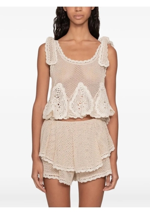 Sea Madelyn crochet-knit tank top - Neutrals