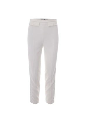 Elisabetta Franchi button-flap tailored trousers - White