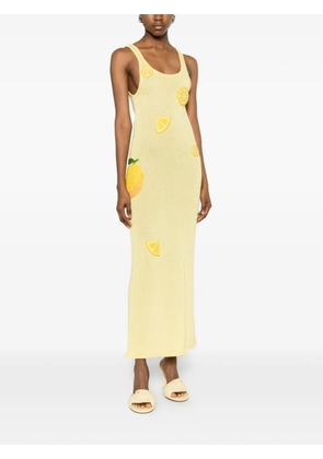 Leslie Amon Citron knitted maxi dress - Yellow