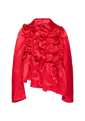 Comme Des Garçons Comme Des Garçons ruched asymmetrical jacket - Red