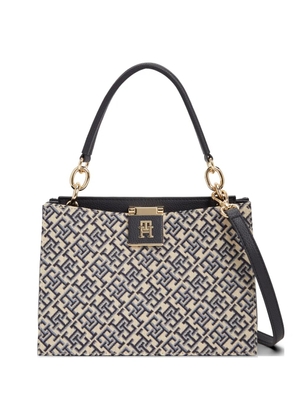 Tommy Hilfiger monogram-print tote bag - Blue