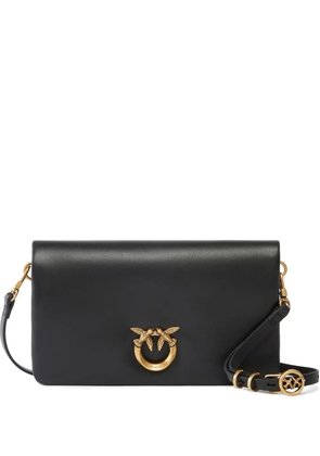 PINKO small Love Birds leather shoulder bag - Black