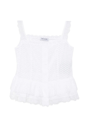 Dice Kayek ruffled peplum top - White